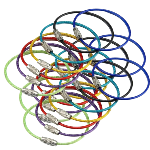 Flexible Wire Keychains Set For Easy Organization And Color Coding