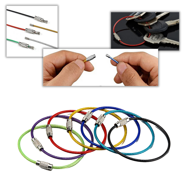 Flexible Wire Keychains Set For Easy Organization And Color Coding