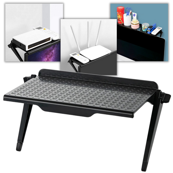 All in One Screen Shelf Desk for Space Saving and Organization