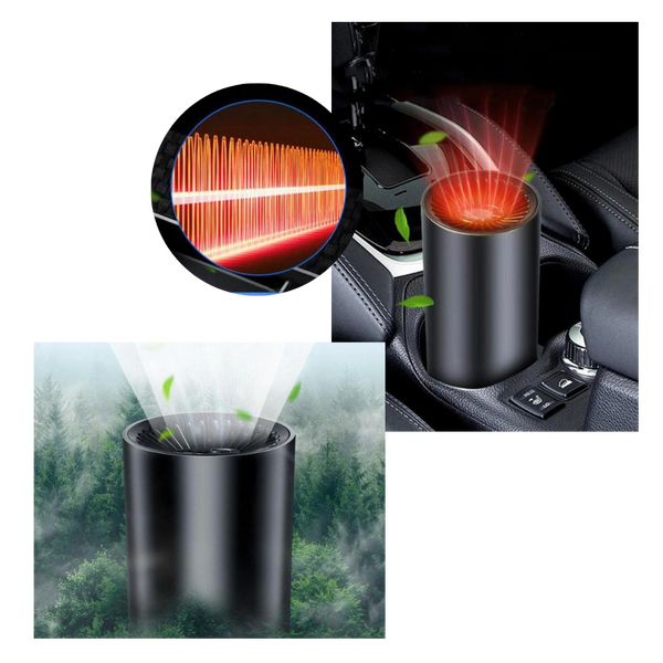 Cup Shaped Car Warm Air Blower With Dual Speed Heating And Defrost