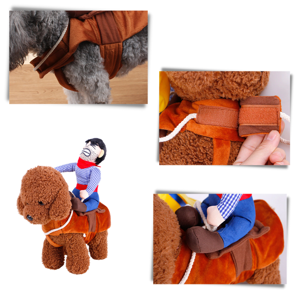 Premium Cowboy Dog Costume With Adjustable Fit And Breathable Fabric