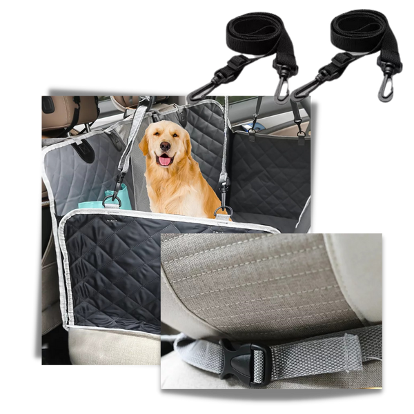 See Through Mesh Window Dog Car Seat Cover With Waterproof Anti Slip Layer