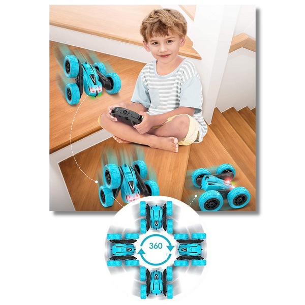 Dual Sided RC Car With 360 Turning And LED Headlights For All Terrain
