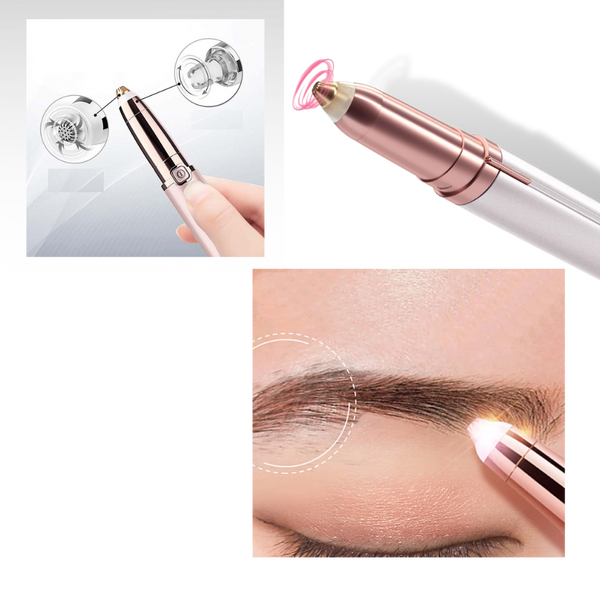 Electric Eyebrow Trimmer For Precise Painless Shaping With Built In Light