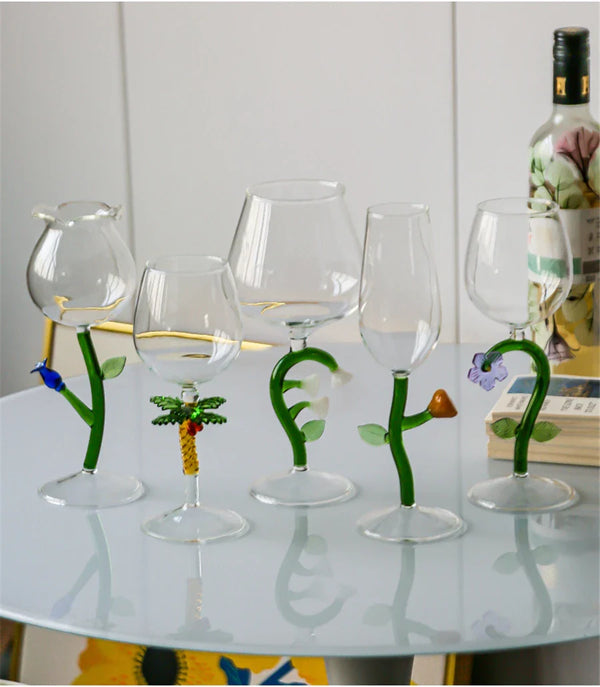 Enchanted Garden Wine Glass