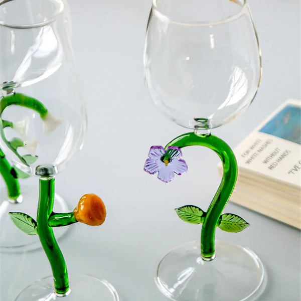 Enchanted Garden Wine Glass