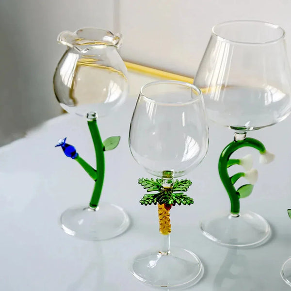Enchanted Garden Wine Glass
