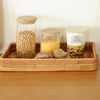 Eva Rattan Serving Tray & Tabletop Organizer