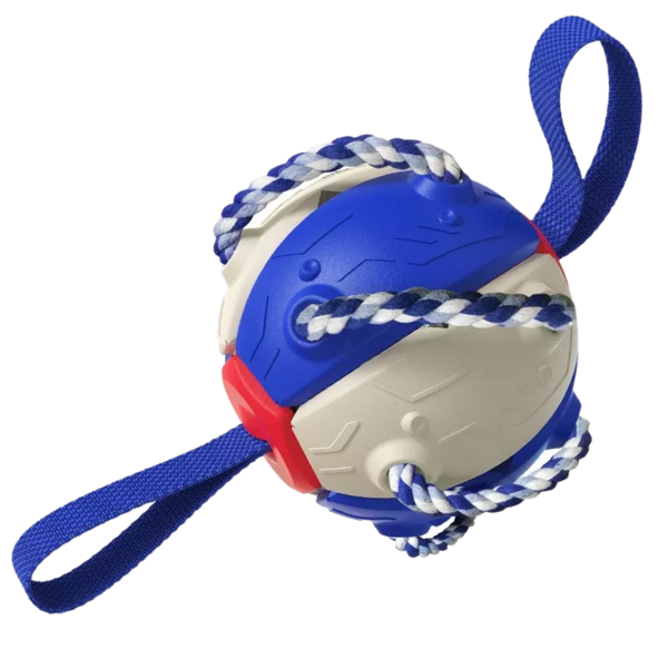 Durable Frisbee Ball Dog Toy With Cotton Rope For Anxiety Relief