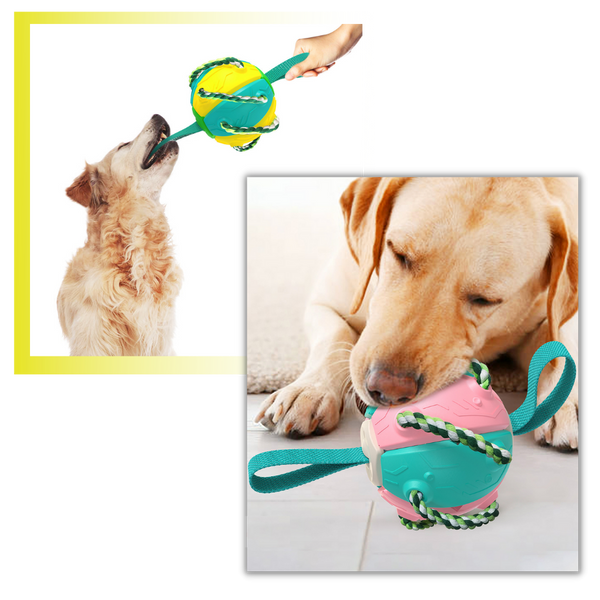 Durable Frisbee Ball Dog Toy With Cotton Rope For Anxiety Relief