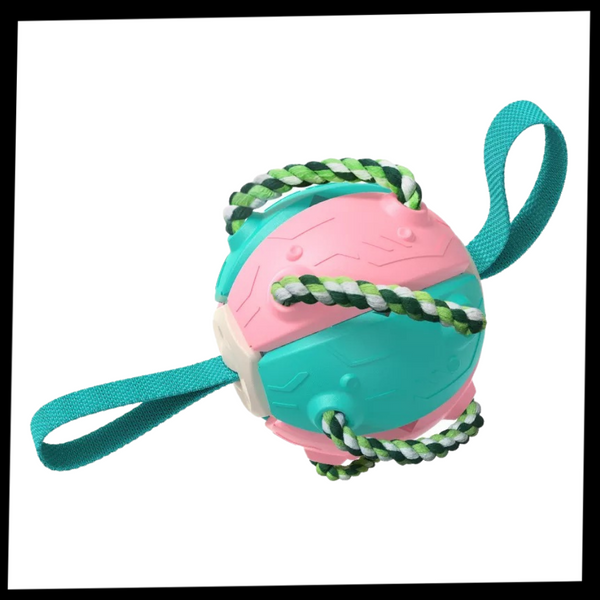 Durable Frisbee Ball Dog Toy With Cotton Rope For Anxiety Relief