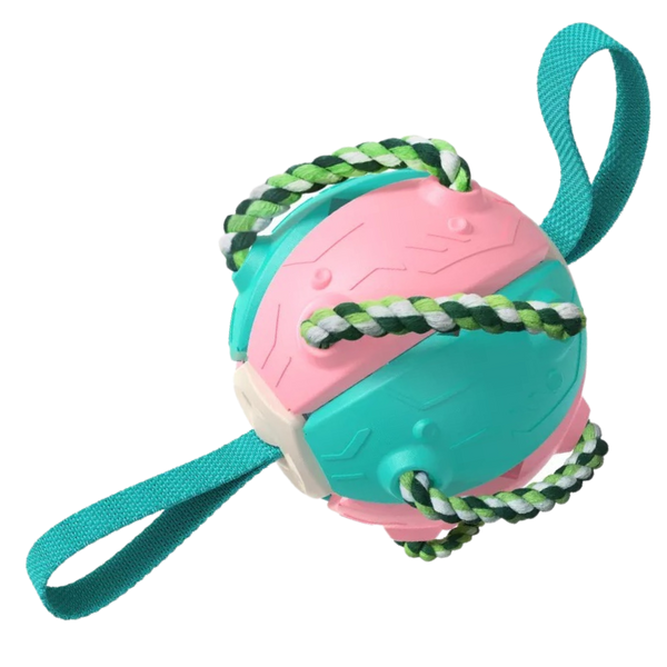 Durable Frisbee Ball Dog Toy With Cotton Rope For Anxiety Relief