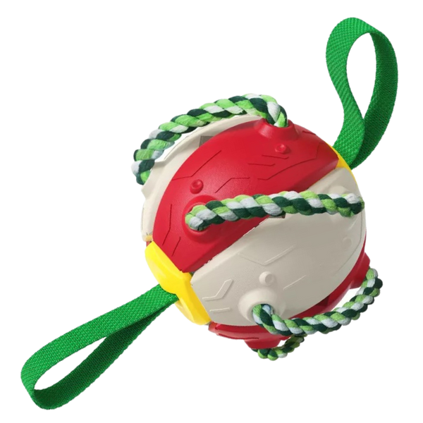Durable Frisbee Ball Dog Toy With Cotton Rope For Anxiety Relief