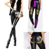 Contoured High-Waist Faux Leather Trousers For Slimming Silhouette
