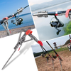 Spring-Loaded Fishing Rod Holder With Automatic Bite Alert