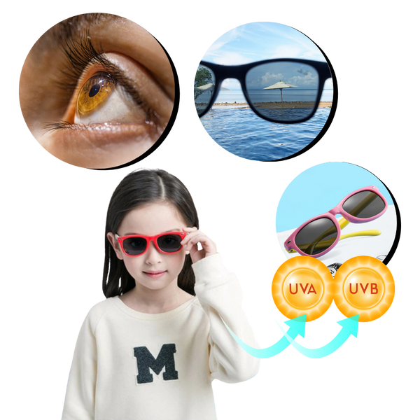 Polarized Kids Sunglasses With Flexible Frame For UV Protection