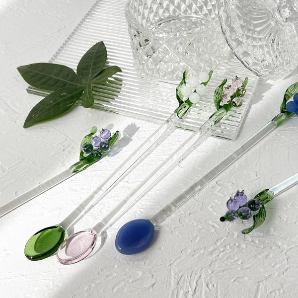 Floral Glass Stirrer