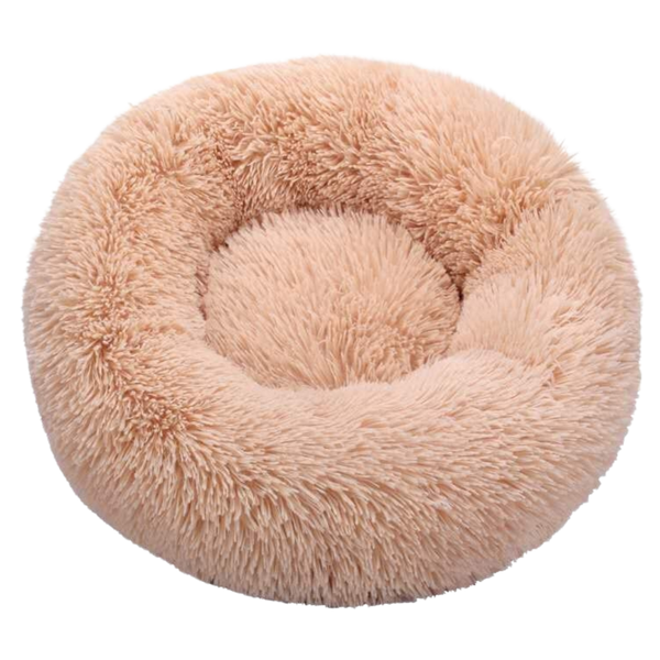 Premium Donut Shaped Plush Pet Bed With Soft Cushion Lumbar Support
