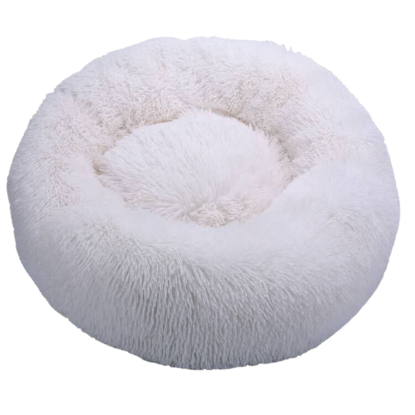 Premium Donut Shaped Plush Pet Bed With Soft Cushion Lumbar Support