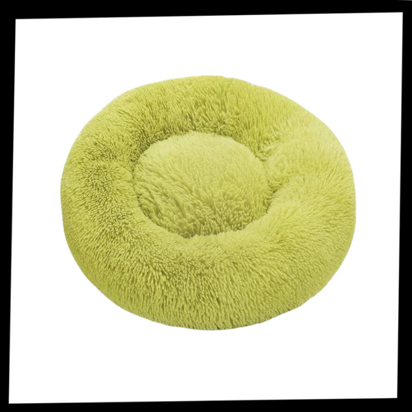 Premium Donut Shaped Plush Pet Bed With Soft Cushion Lumbar Support
