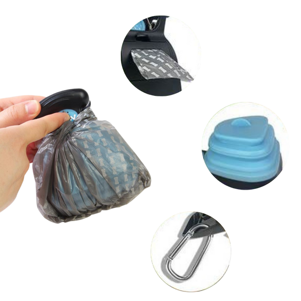 One Handed Foldable Poop Scoop With Bag Dispenser For Easy Cleanup