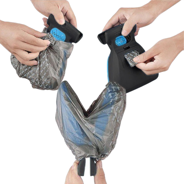 One Handed Foldable Poop Scoop With Bag Dispenser For Easy Cleanup