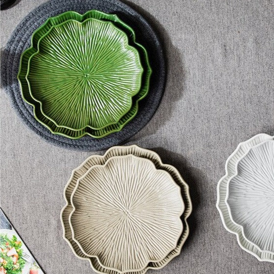 French Leaf Nature Inspired Plates