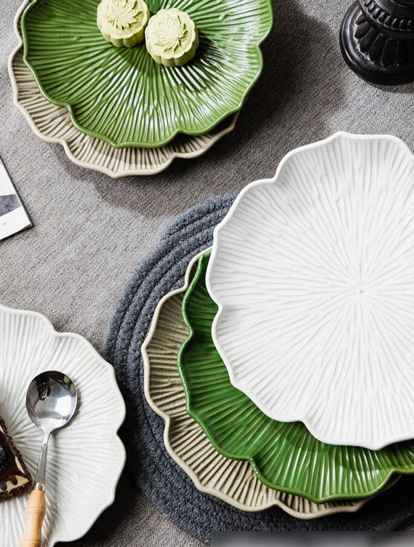 French Leaf Nature Inspired Plates