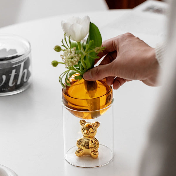 Galactic Bear Glass Vase