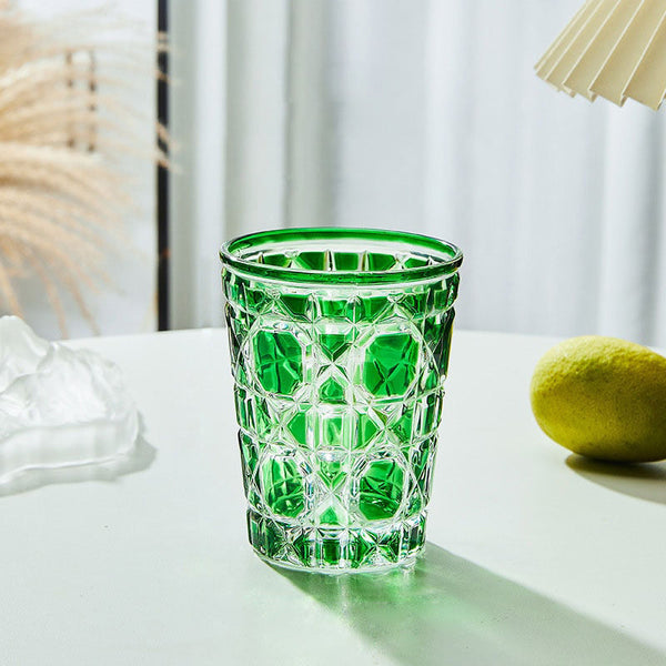 Genie Checkered Diamond Glass Drinking Cup