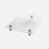 Ghost Ridged Acrylic Irregular Shape Tray