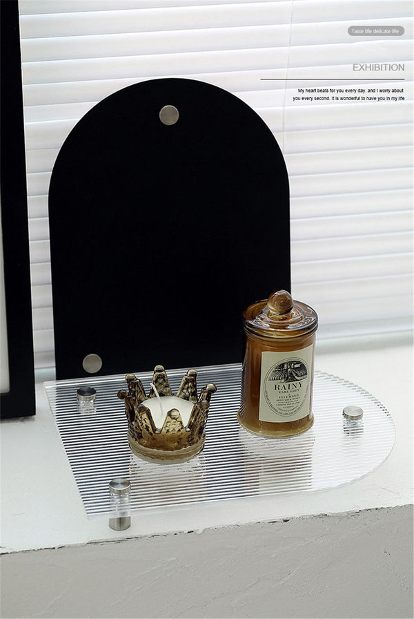 Ghost Ridged Acrylic Irregular Shape Tray