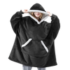 Oversized Blanket Hoodie With Plush Fleece Lining For All Day Warmth