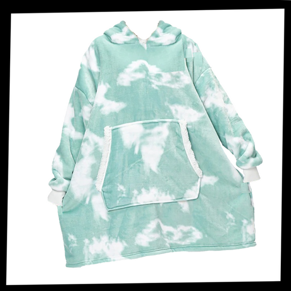 Oversized Blanket Hoodie With Plush Fleece Lining For All Day Warmth