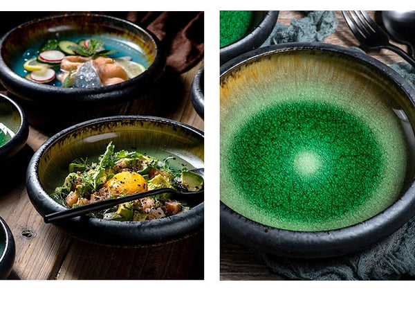 Glazed Shore Deep Dish Plate