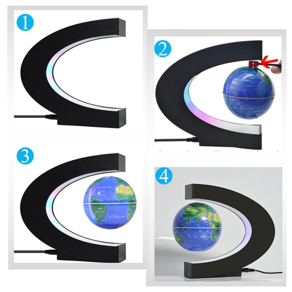 Levitating LED Globe For Modern Elegant Statement Home Decor