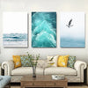 Coastal Ocean Waves Canvas Wall Art Sea Serenity Home Decor