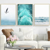 Coastal Ocean Waves Canvas Wall Art Sea Serenity Home Decor
