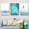Coastal Ocean Waves Canvas Wall Art Sea Serenity Home Decor