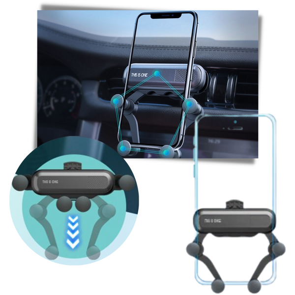 Auto-Lock Car Phone Holder With One Hand Operation And 360 Rotation