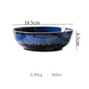 Elegant Deep Blue Glazed Ceramic Dining Bowl For Modern Tabletop