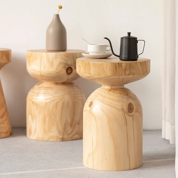 Handcrafted Premium Wood Stool For Rustic Home Accent Seating
