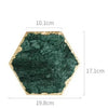 Green Marble Slab Coasters for Dining Table Natural Stone Home Decor