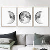 Elegant Moon Phase Canvas Wall Art Set For Home Living Room