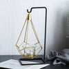 Luxury Hanging Diamond Geometric Metal Candle Holder Decor