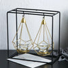Luxury Hanging Diamond Geometric Metal Candle Holder Decor