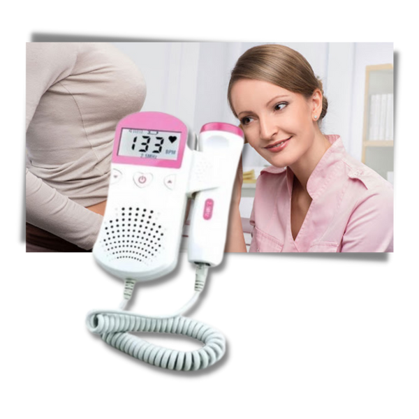 Fetal Heartbeat Monitor With LCD Display And Portable Design