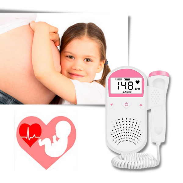 Fetal Heartbeat Monitor With LCD Display And Portable Design