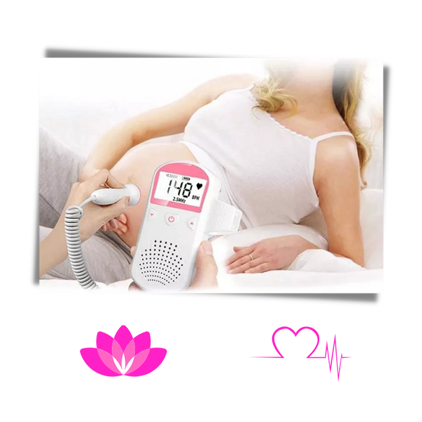 Fetal Heartbeat Monitor With LCD Display And Portable Design