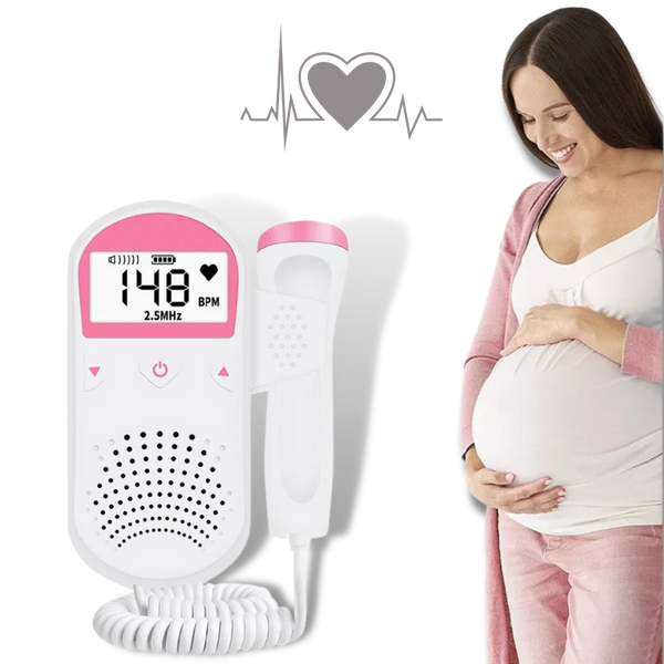 Fetal Heartbeat Monitor With LCD Display And Portable Design